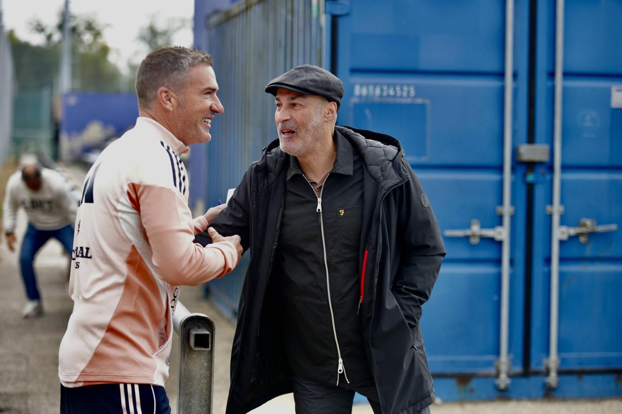 EN IMÁGENES: Así fue el primer entrenamiento de Luis Carrión al frente del Real Oviedo