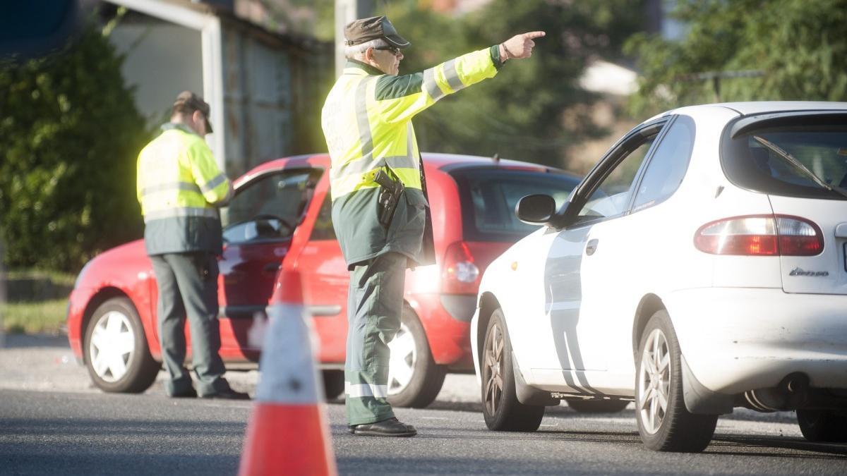 La Guardia Civil en un control de alcoholemia