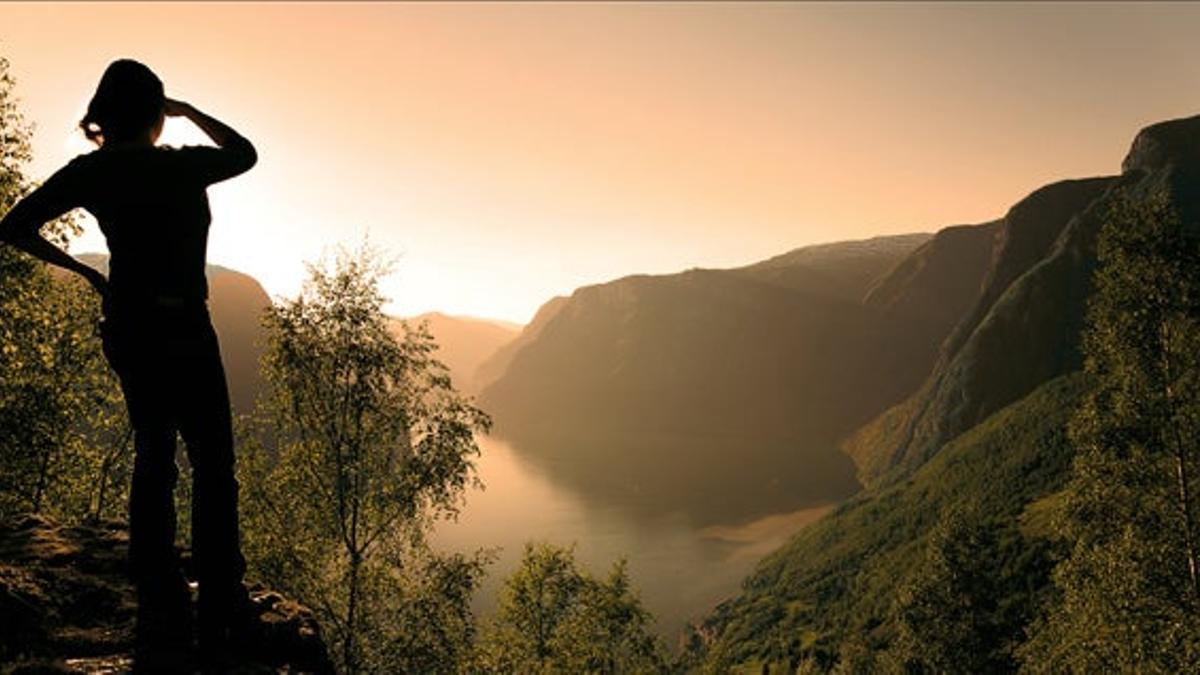 Espectacular vista del fiordo de Aurland.