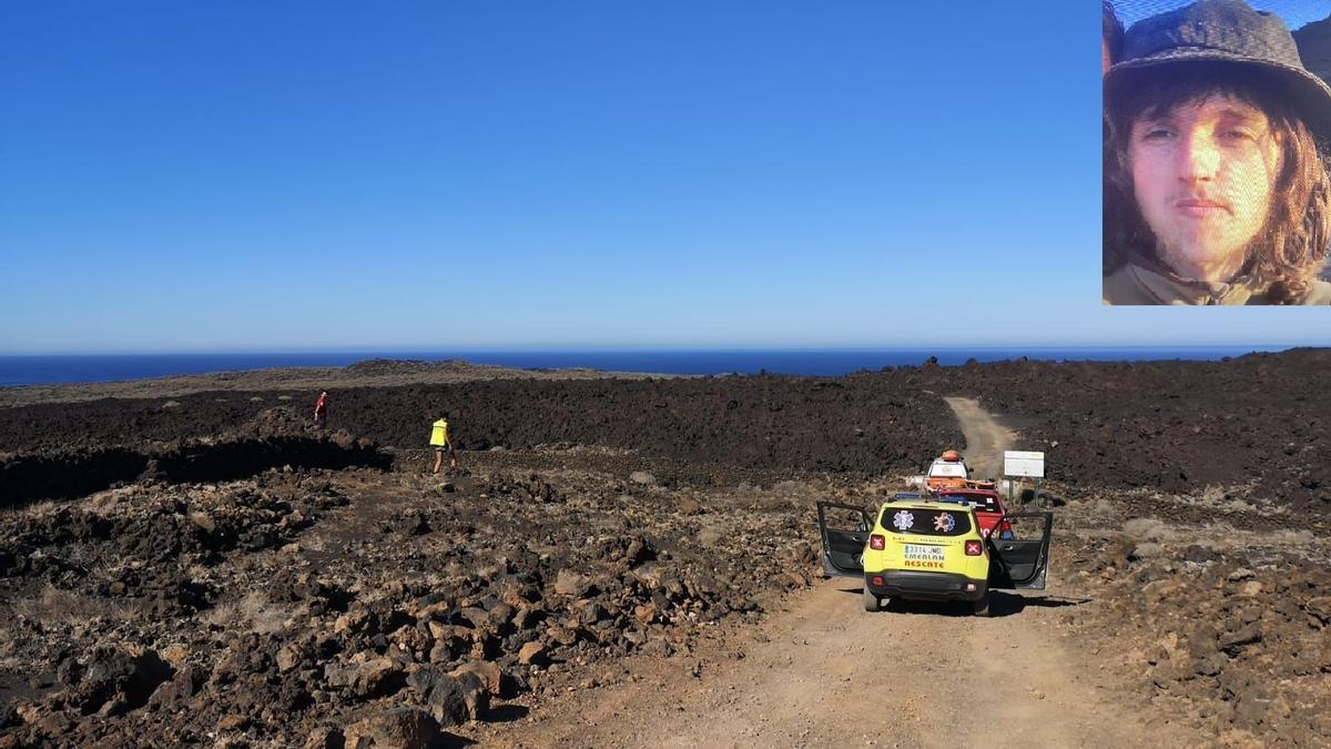 Búsqueda de un joven suizo desaparecido en la playa de El Paso, en el sur de Lanzarote (02/01/2021)