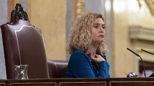 Meritxell Batet, en un Pleno del Congreso de los Diputados.