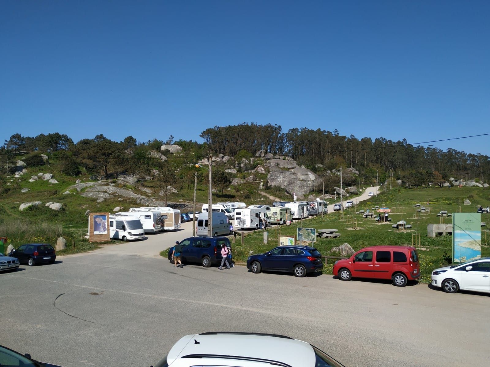 Autocaravanas en Udra, en Bueu.