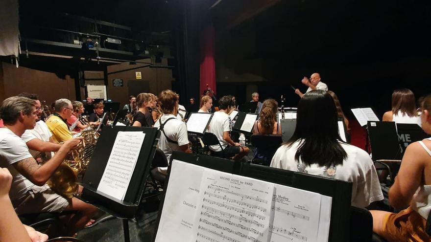 Una imagen de archivo de un ensayo de la Banda Simfònica Ciutat d’Eivissa. | D.I.