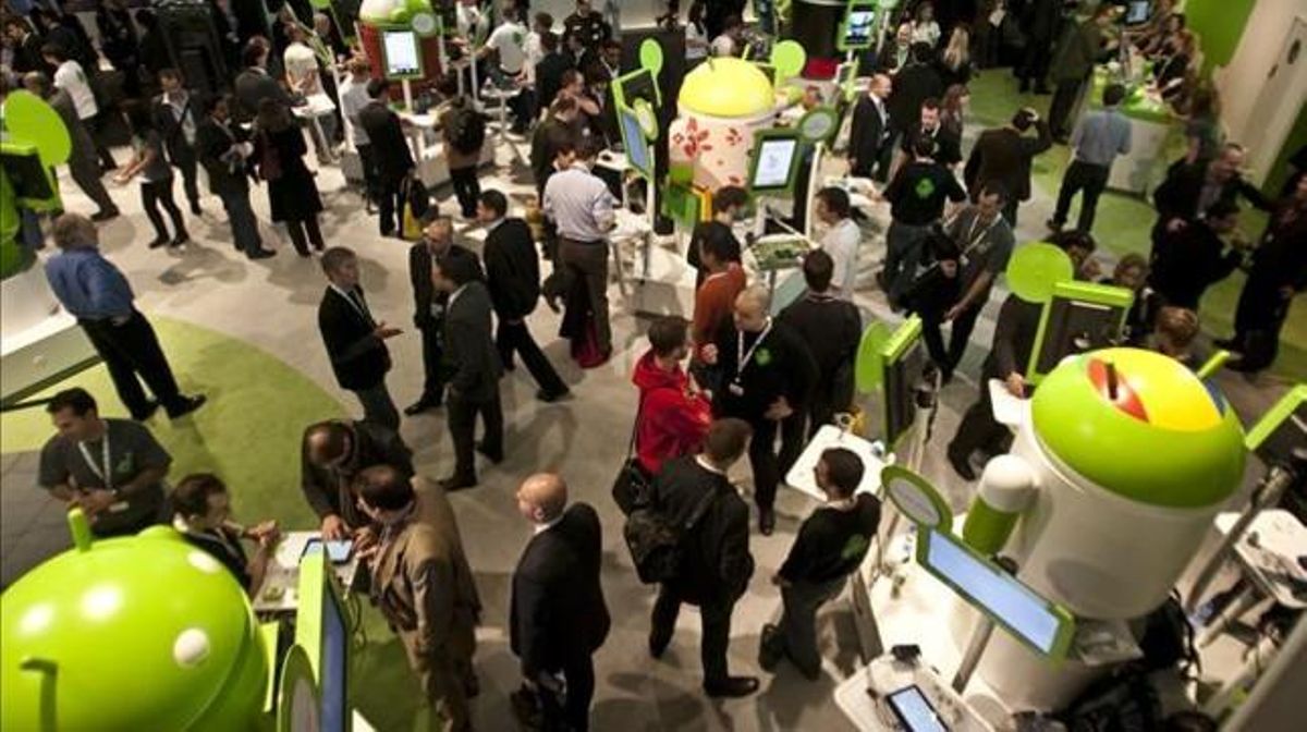 L’estand de Google a l’MWC del 2012. L’estand de Google a l’MWC del 2012.
