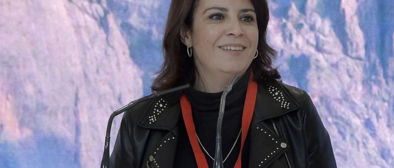 Adriana Lastra, en el congreso de la FSA. | Eloy Alonso