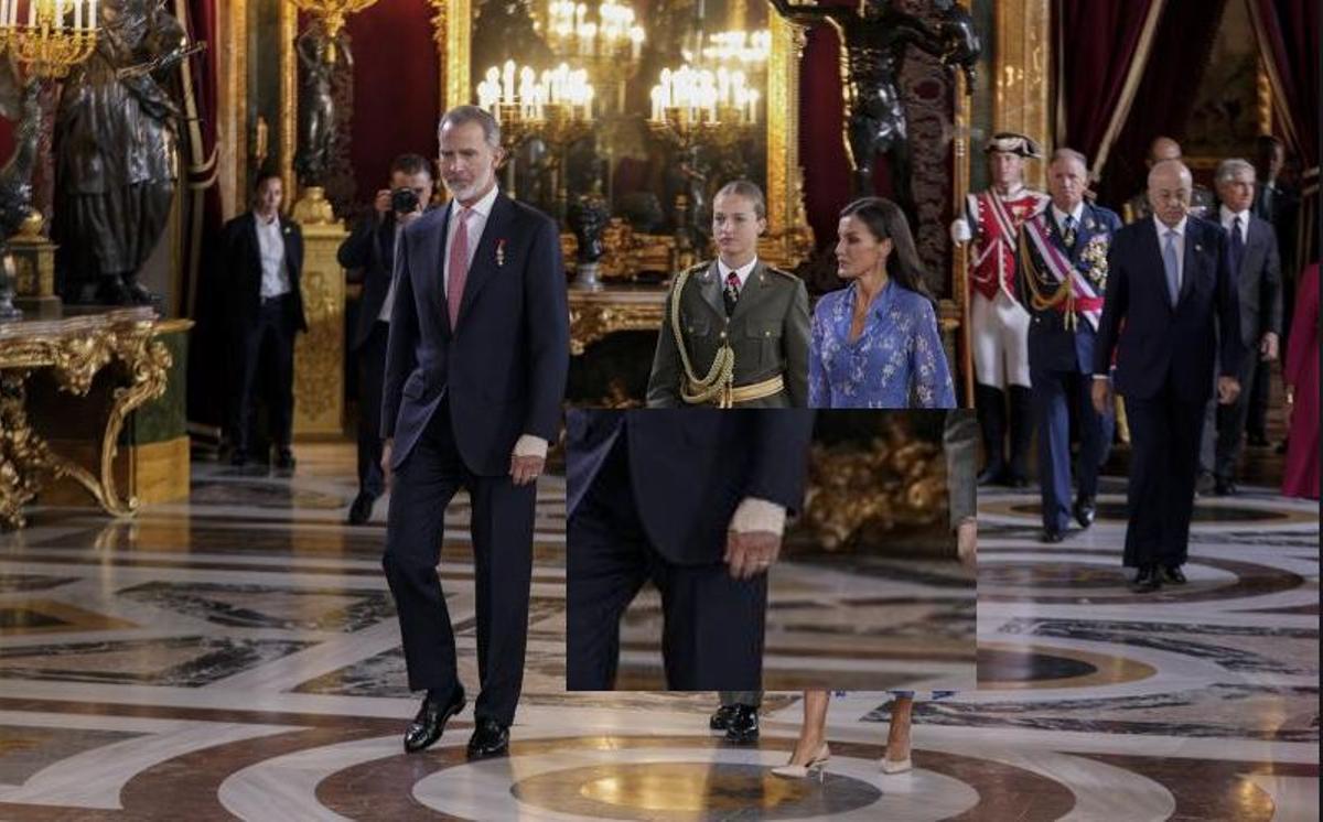 Los Reyes y la Princesa de Asturias presiden una recepción en el Palacio Real por el Día de la Fiesta Nacional