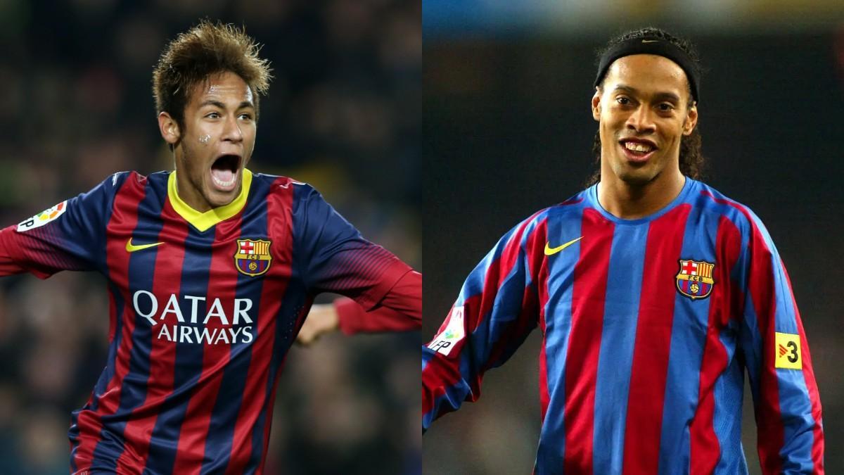 Neymar y Ronaldinho, los dos mejores brasileños de la historia del Barça para Raphinha.