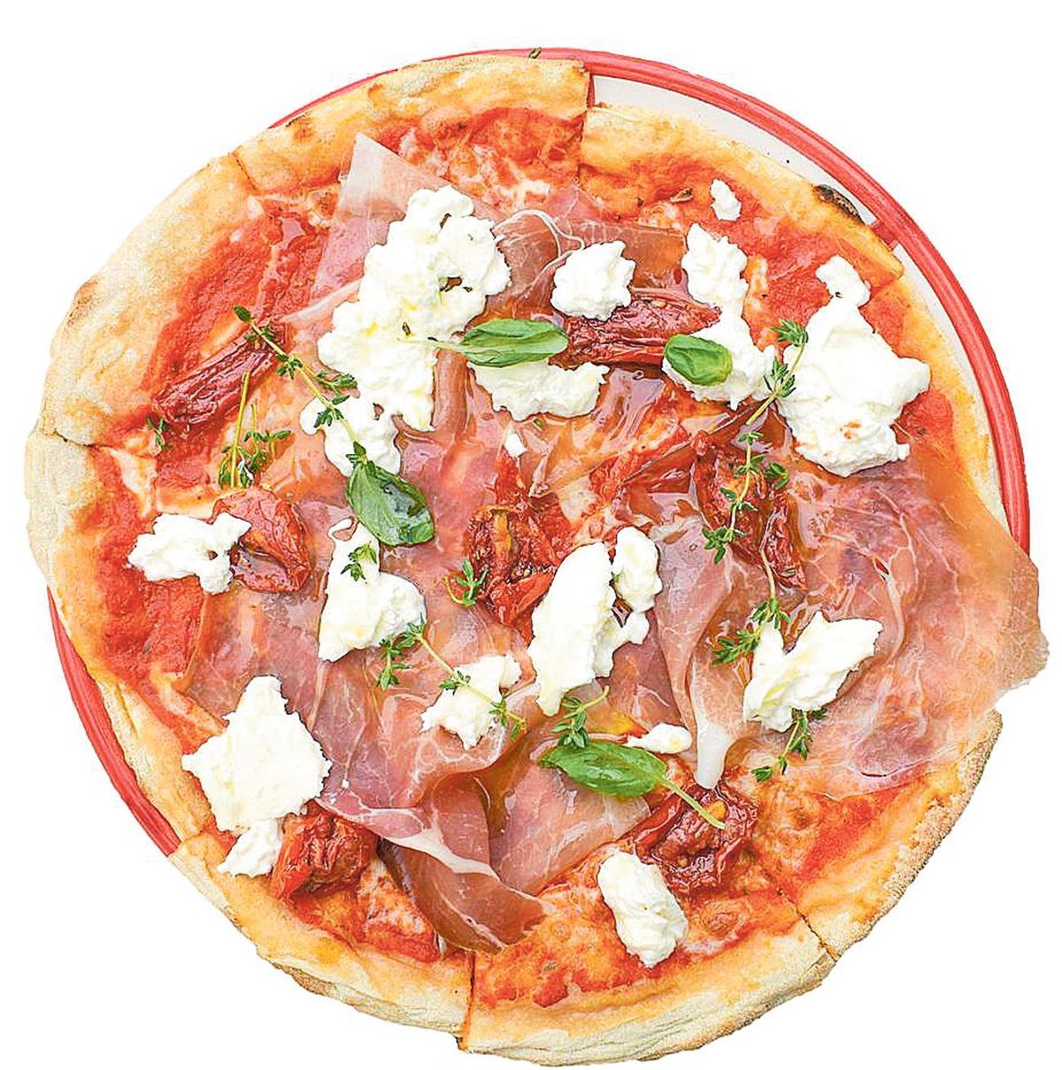 Una pizza del restaurante O Mamma Mia.
