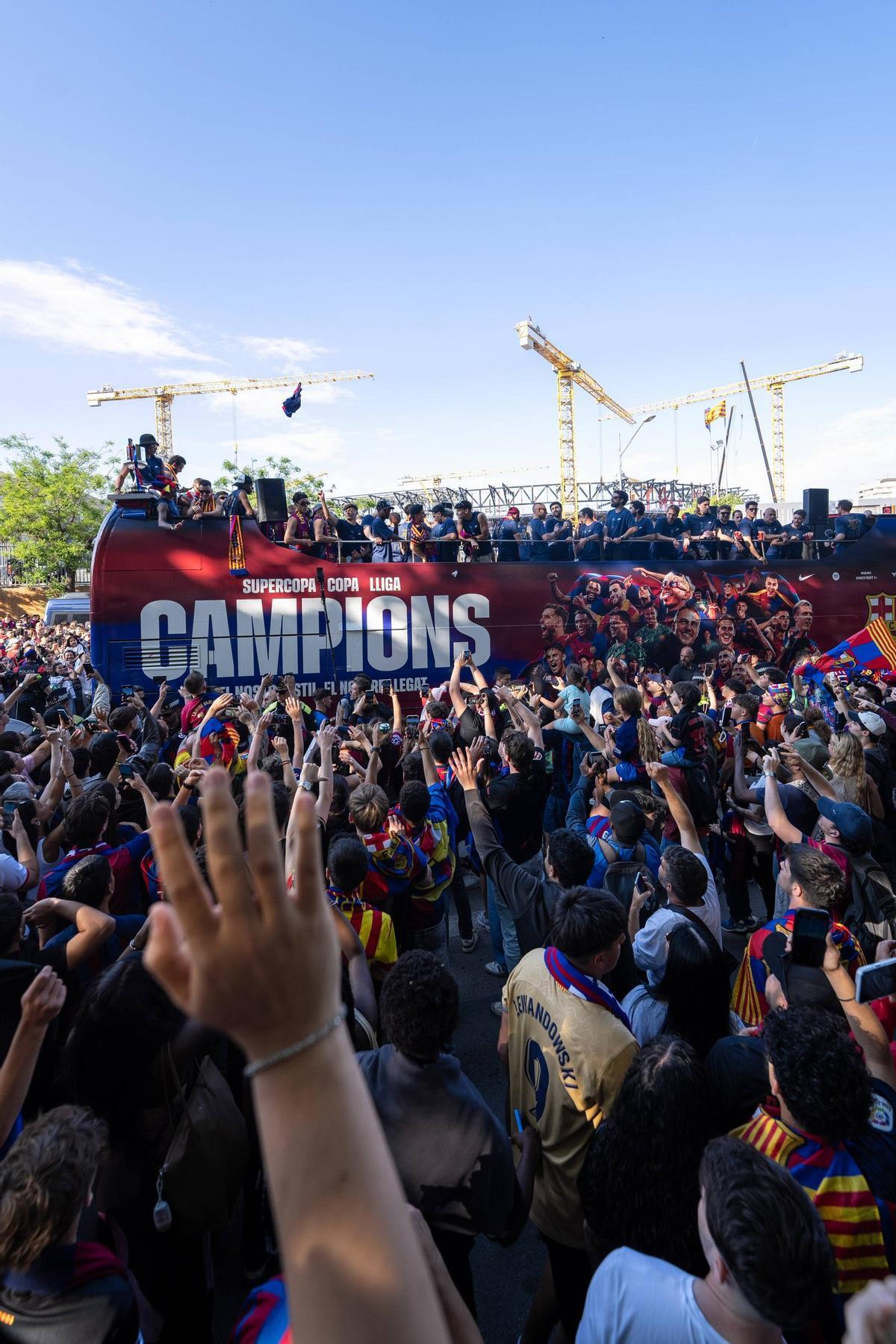 La rúa del Barça por las calles de Barcelona