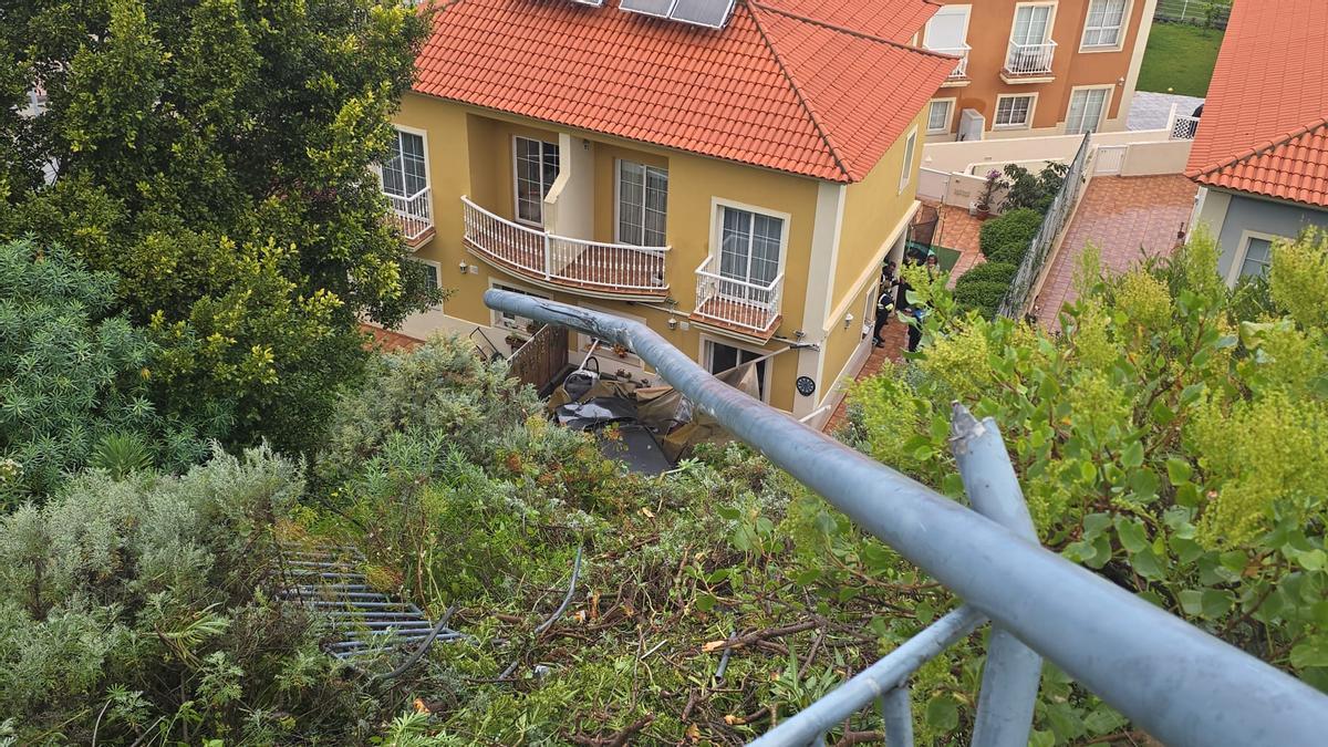 Accidente en la entrada a La Quinta, en Santa Úrsula