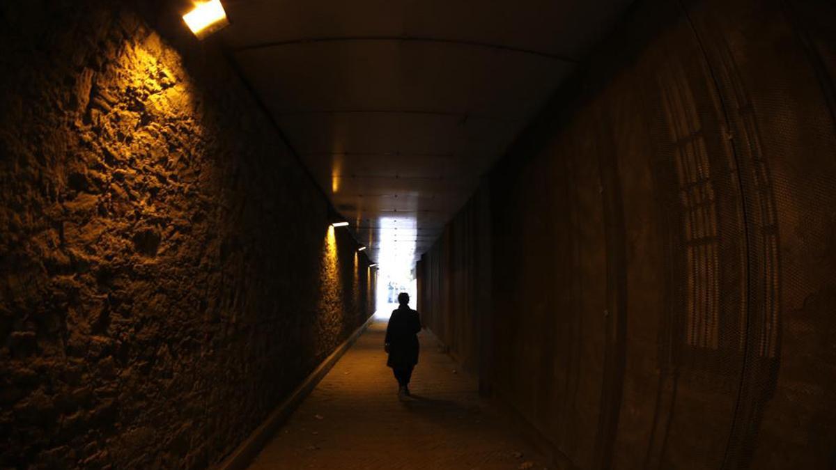 Túnel de la entrada de la Torre de les Aigües.