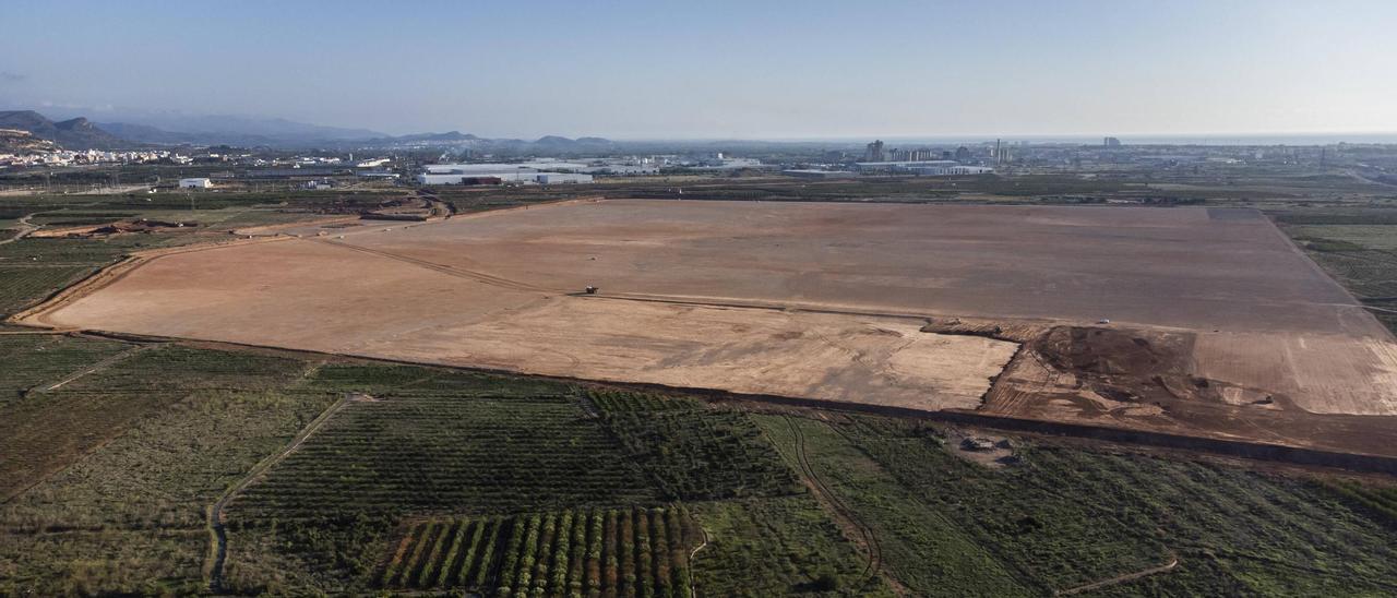 Vista aérea del solar de la futura gigafactoría de baterías de Volkswagen.