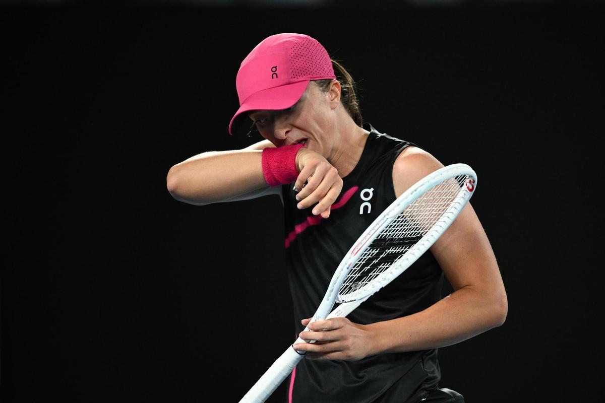 Iga Swiatek, una de las tenistas que ha fichado por On, en el Open de Australia, el pasado 20 de enero