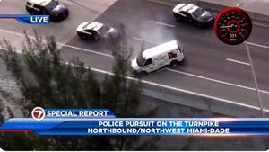 Captura de la persecución policial en Florida.