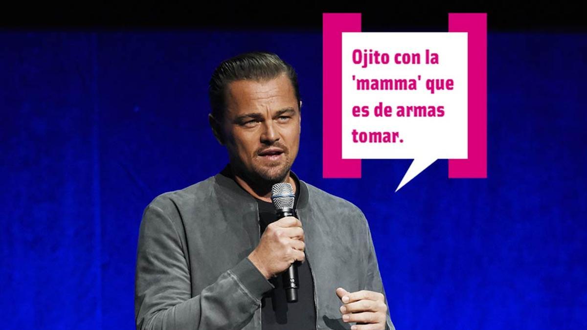 Leonardo Dicaprio en una conferencia en Los Angeles