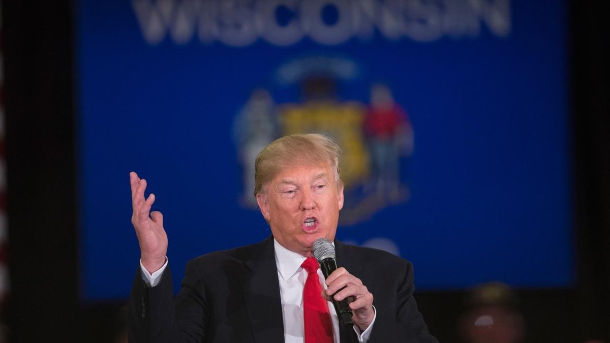 Donald Trump, en un acto de campaña en Wisconsin, el miércoles.