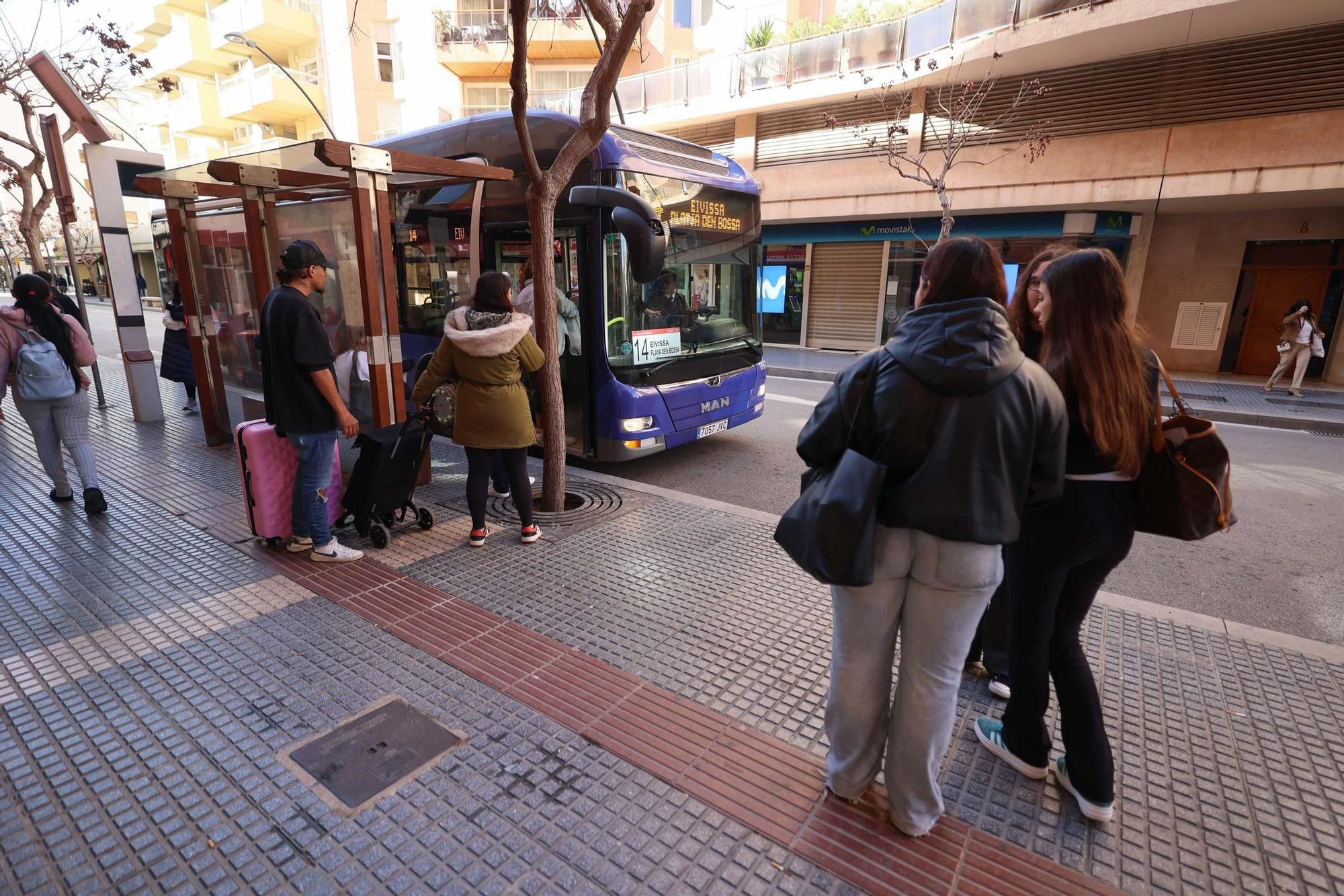 Galería: Autobuses en el centro de Ibiza