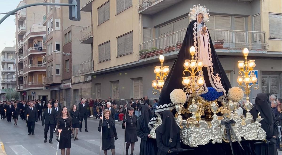 Nuestra Señora de la Soledad en la procesión del Sábado Santo en Callosa de Segura