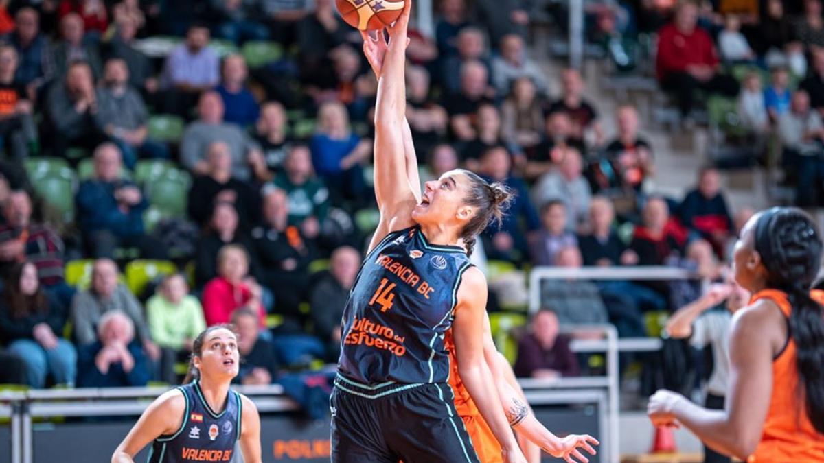 Raquel Carrera, en el partido de este miércoles en la jornada 5 de la Euroliga