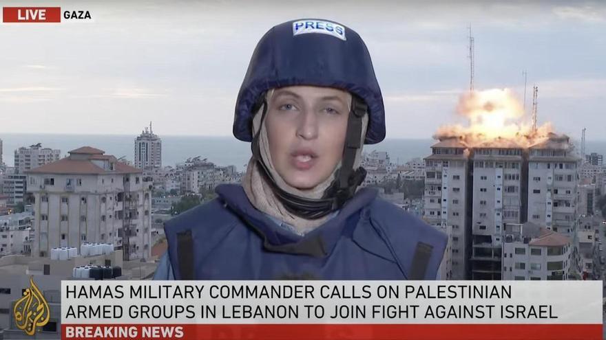 Una reportera vive un trágico bombardeo en directo al informar del conflicto entre Gaza e Israel