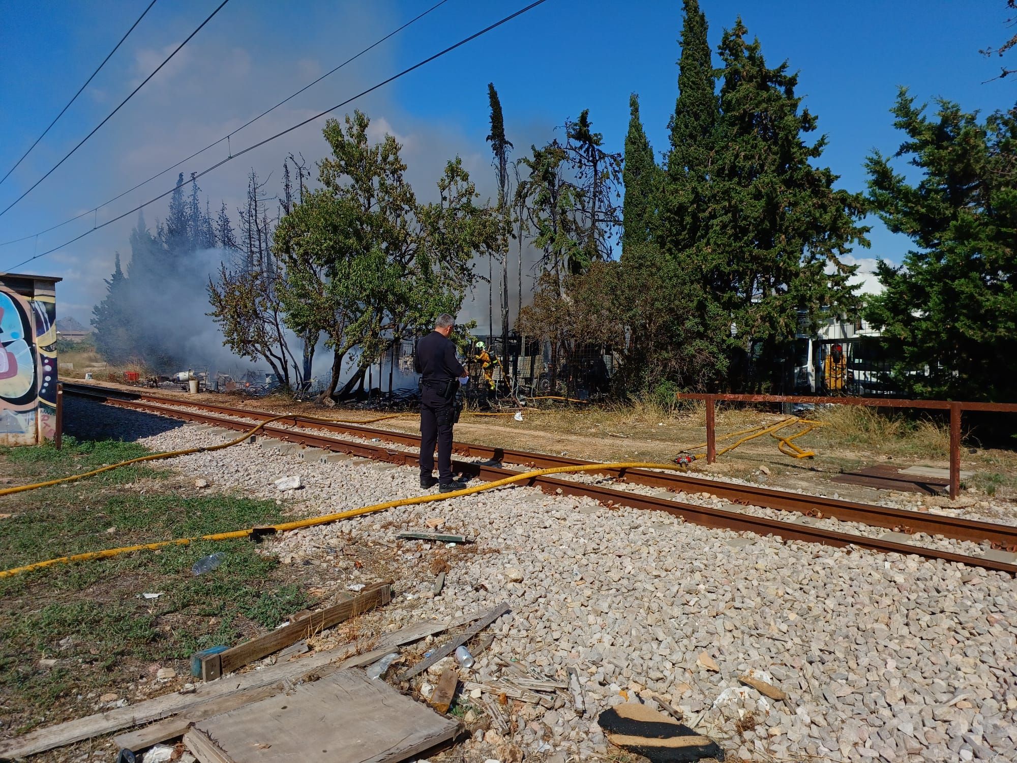 Gran incendio en el Polígono de Son Castelló