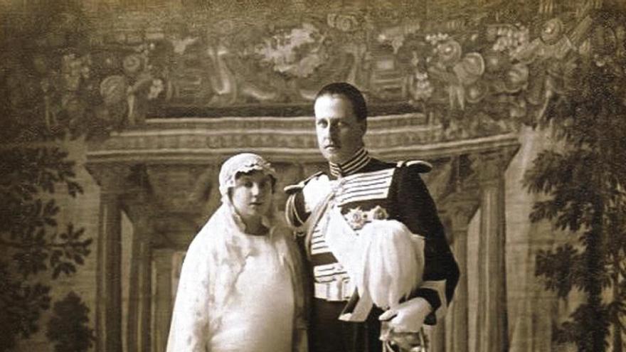 Foto de la boda de Isabel de Borbón con el conde Zamoyski.