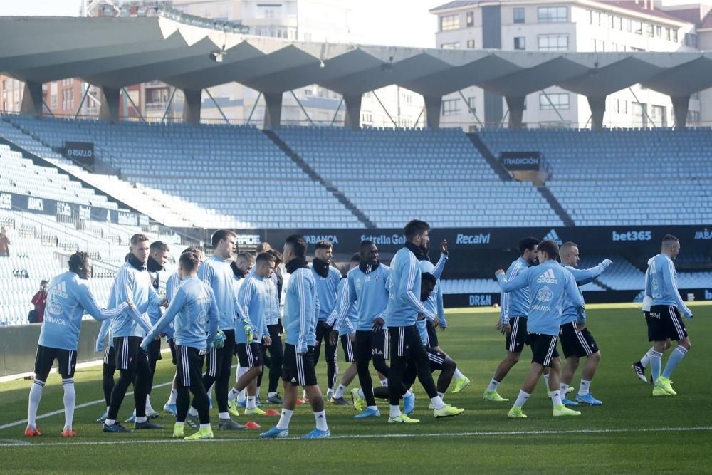 El Celta prepara la pólvora para revivir ante la Real Sociedad. // J. Lores