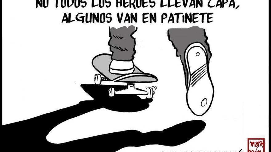 Esta es la viñeta de Malagón que todo el mundo usa para homenajear el heroísmo de Echeverría