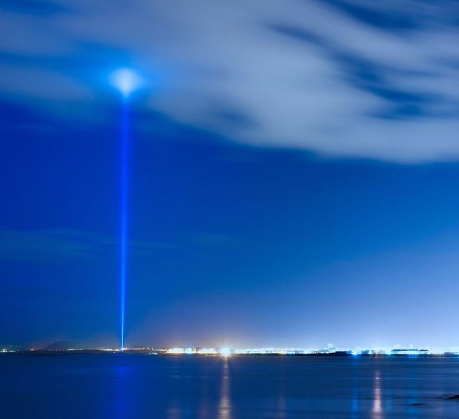 The Imagine Peace Tower by Yoko Ono