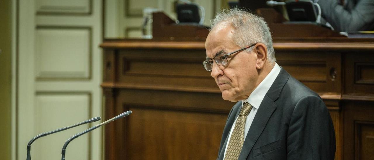 Daniel Cerdán, Comisionado de Transparencia, en el Parlamento de Canarias.