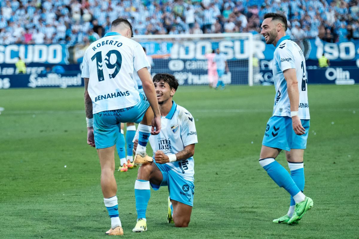 Partido de vuelta de la semifinal del play off de ascenso a Segunda División entre el Málaga CF y el Celta Fortuna