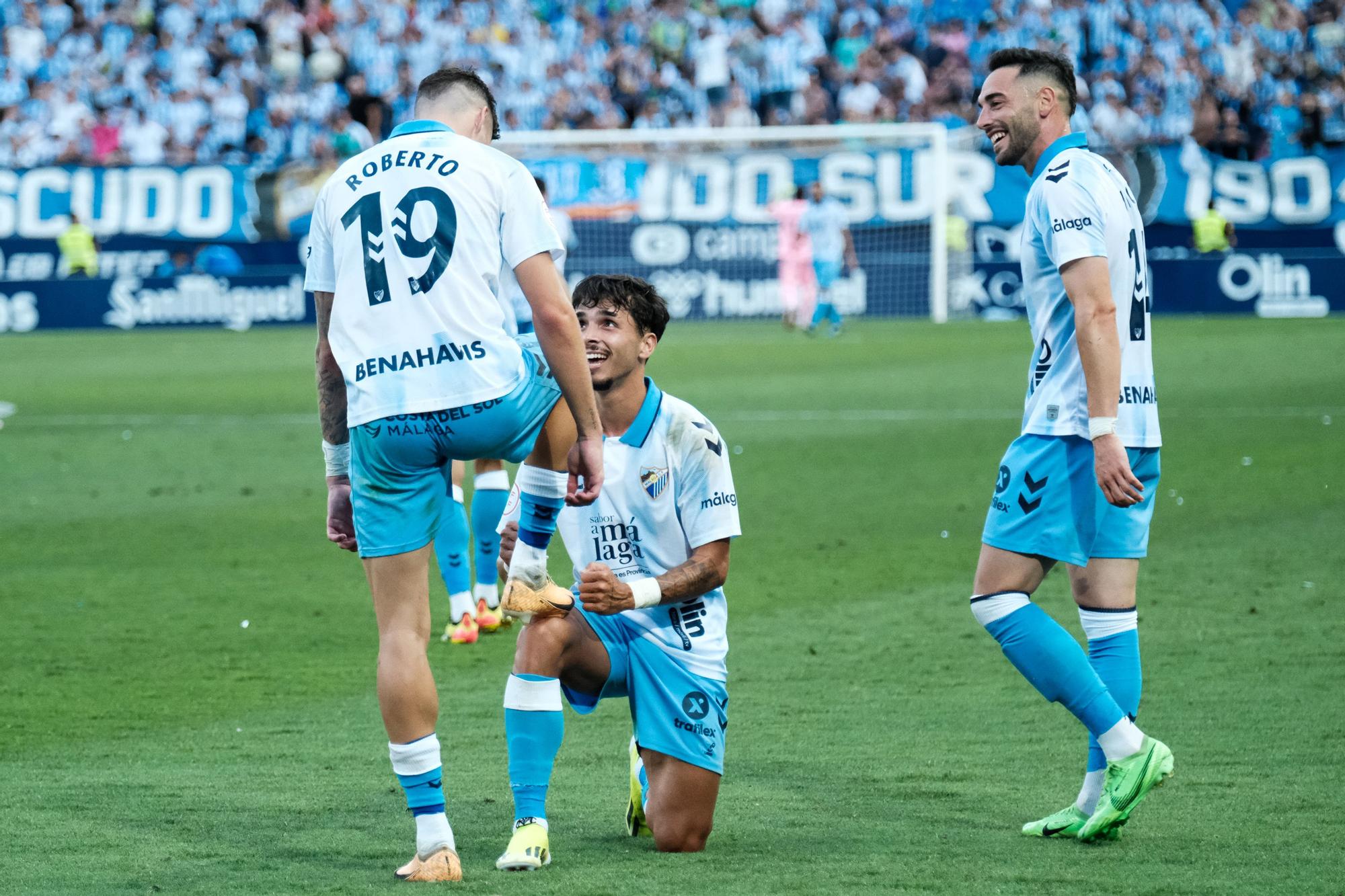 Partido de vuelta de la semifinal del play off de ascenso a Segunda División entre el Málaga CF y el Celta Fortuna