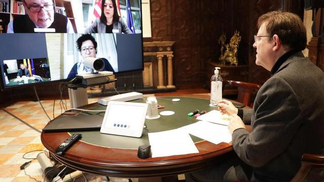 Reunión de Puig con la consellera de Innovación, el presidente de la AVI y la secretaria autonómica de Universidades