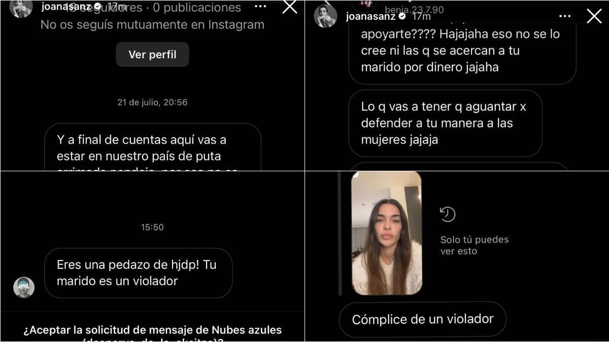 Graves insultos a Joana Sanz, esposa de Dani Alves, en Instagram