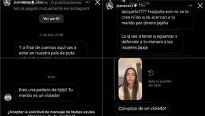 Graves insultos a Joana Sanz, esposa de Dani Alves, en Instagram