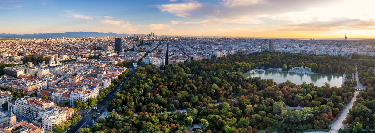 Vista aérea de la ciudad de Madrid