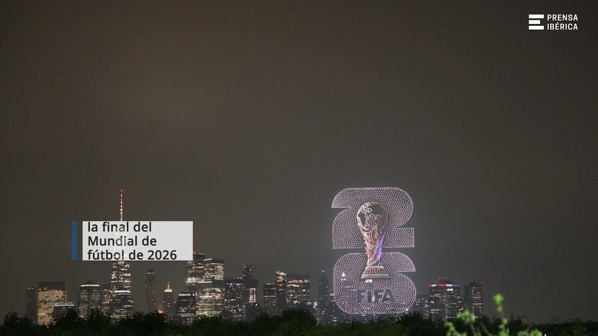 Un espectáculo de drones por la final del Mundial ilumina el cielo de Nueva Jersey