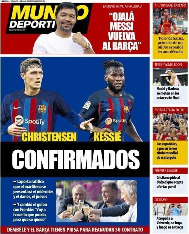 Las portadas de la prensa deportiva de este domingo 3 de julio