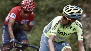 Contador y Quintana, camino de Formigal, en la Vuelta del 2016.