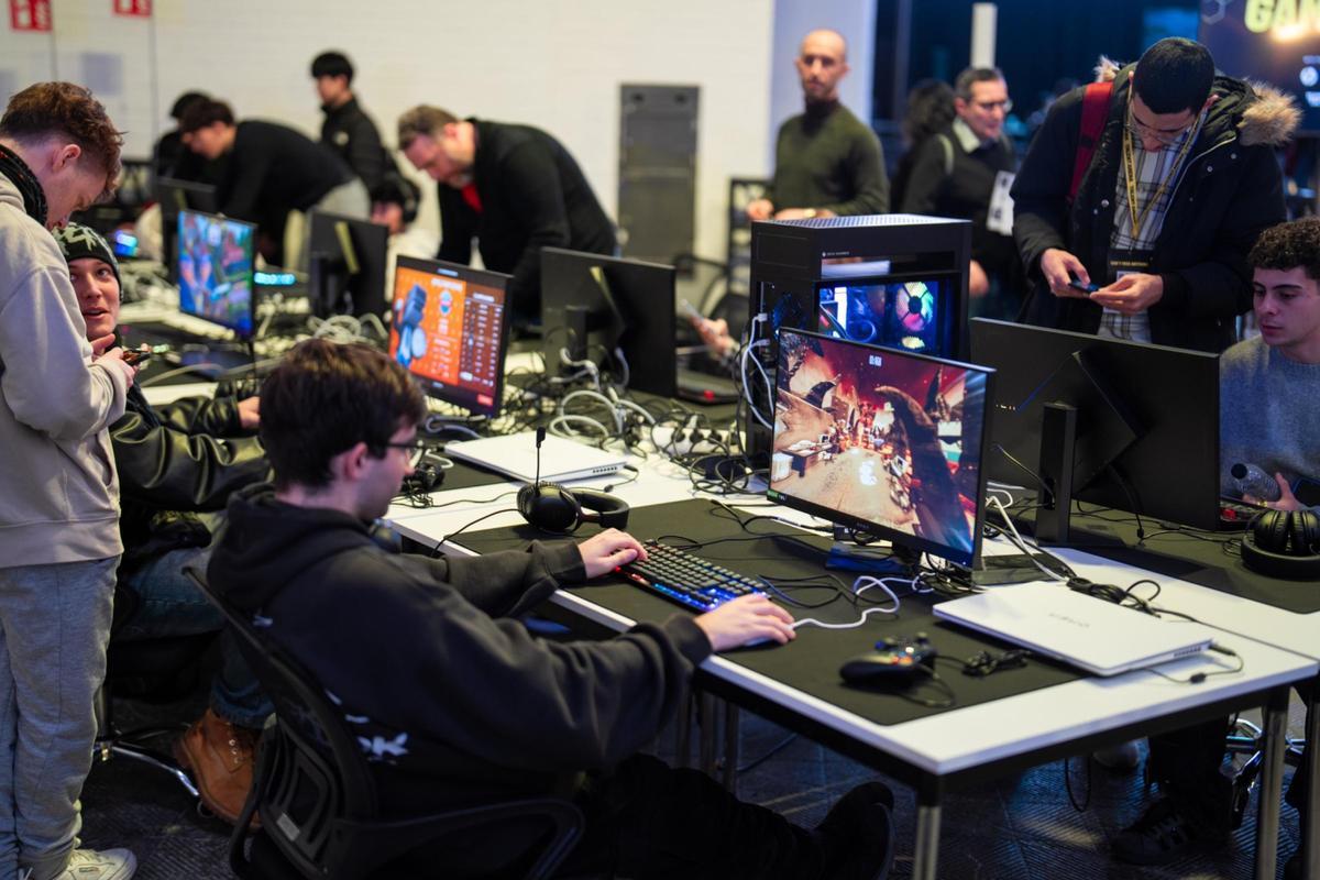 Asistentes al Talent Arena del MWC, en el área dedicada al 'gaming'.