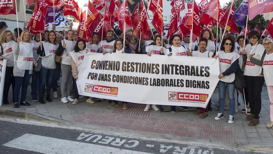 Protesta celebrada ayer en Alicante