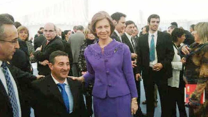 Chano Rodríguez posa con Doña Sofía.