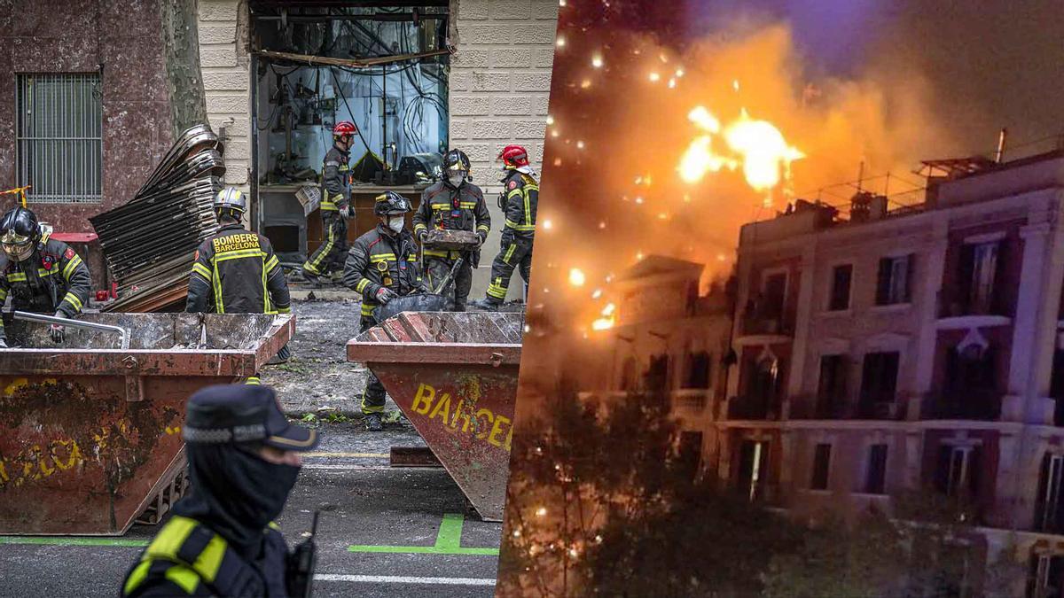 Vídeo: Explota un bar a l'Eixample de Barcelona provocant un violent incendi