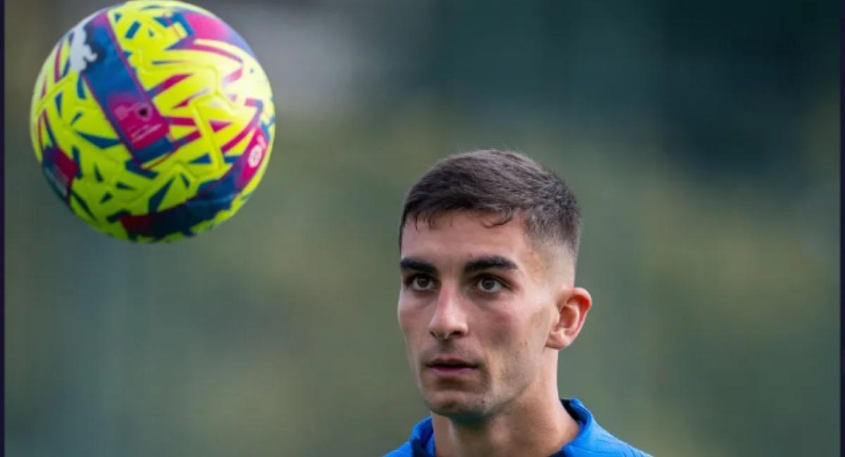 Ferran Torres, en un entrenamiento con el Barça en la ciudad deportiva de Sant Joan Despí.