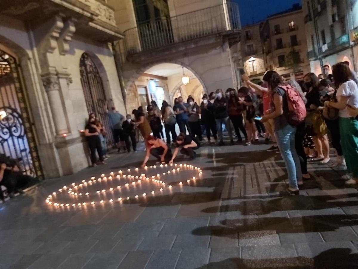 Una concentració a Girona contra els feminicidis, en una foto d’arxiu.