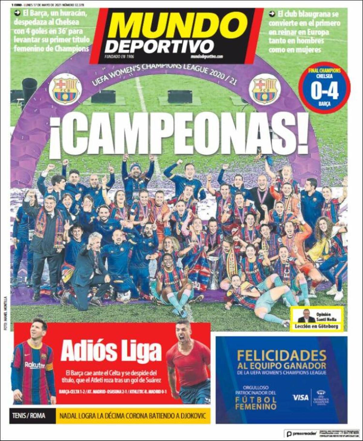 Portada Mundo Deportivo Portada Mundo Deportivo