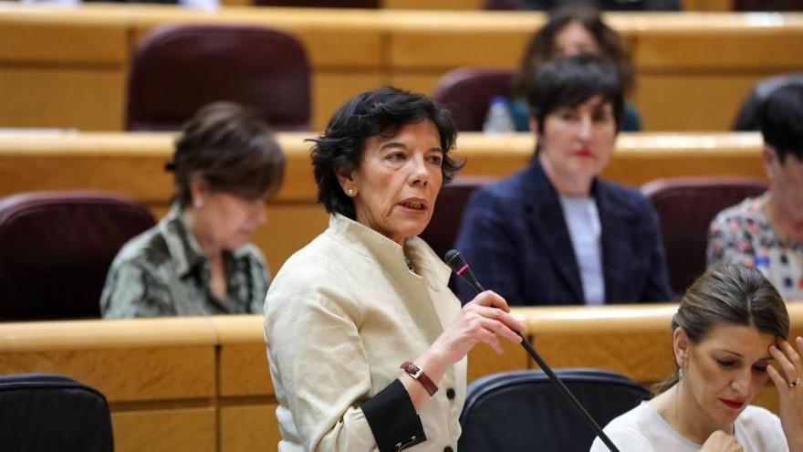 La ministra de Educación, ayer, en su comparecencia en el Senado