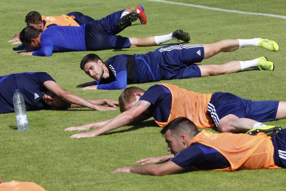 Entrenamiento del Oviedo en El Requexón