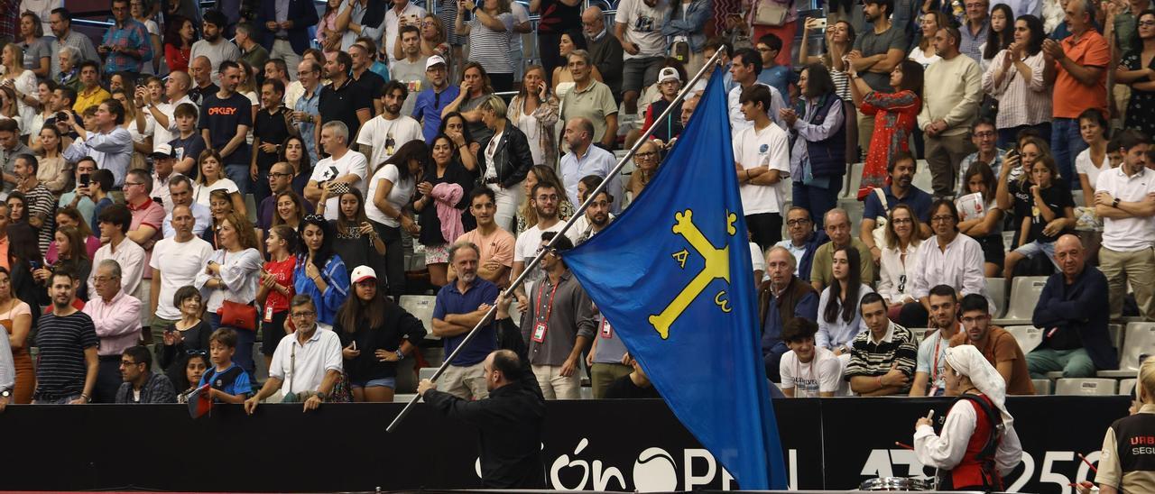 El Palacio de los Deportes de Gijón, durante el ATP 250 de 2022.