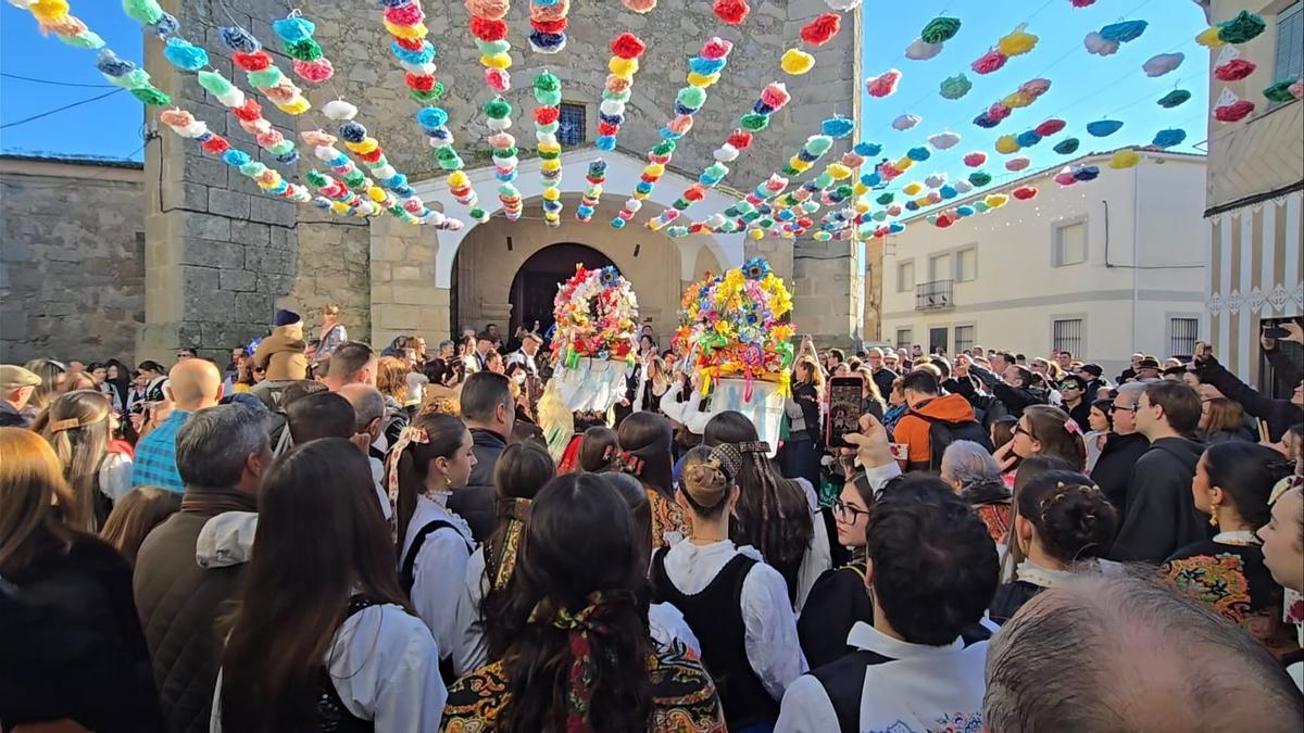Una imagen de la celebración de Las Tablas, en Albalá.